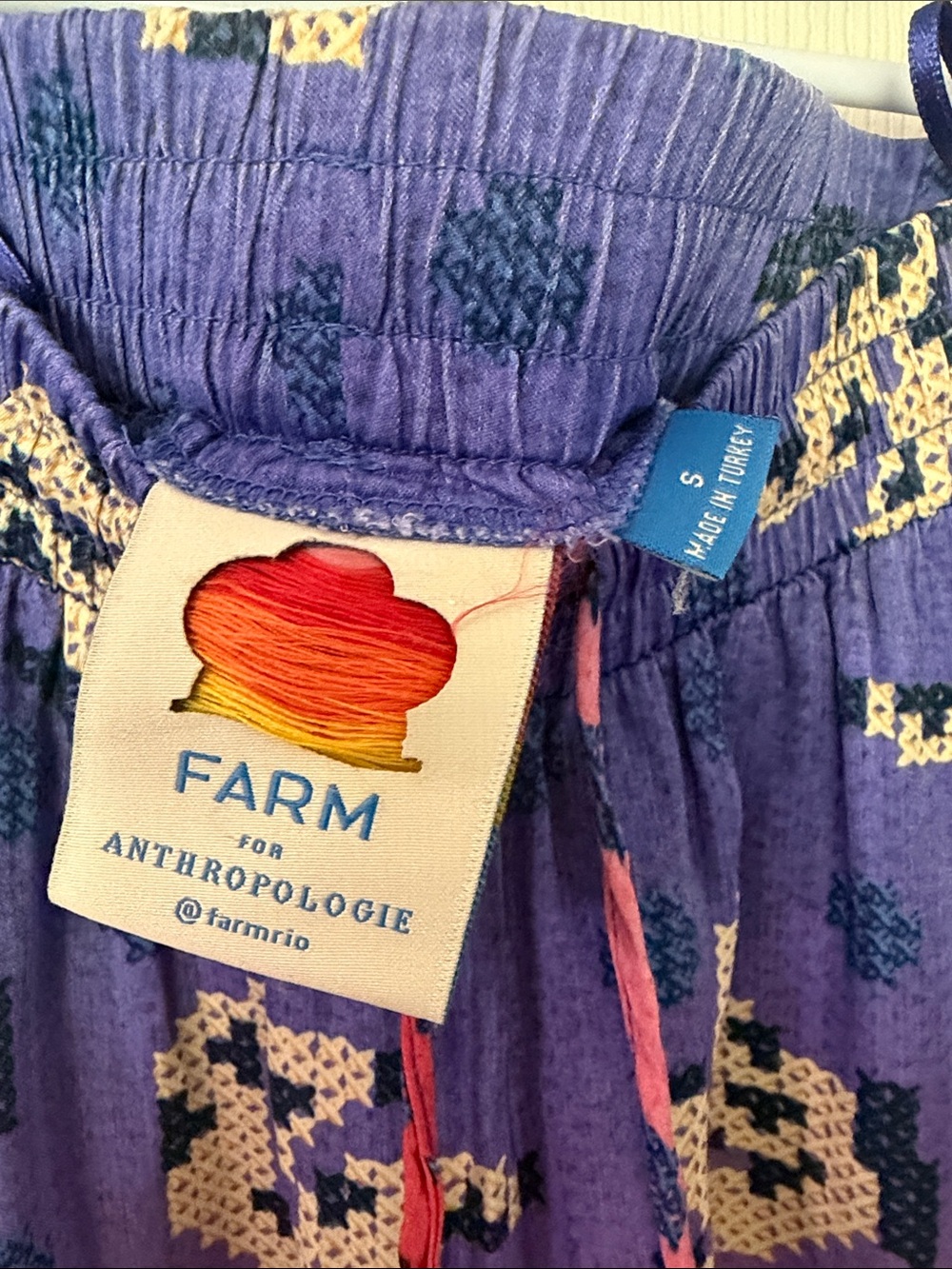 FARM Rio Ombre Floral Maxi Skirt in Purple-Pink-Mustard - Picture 3 of 6